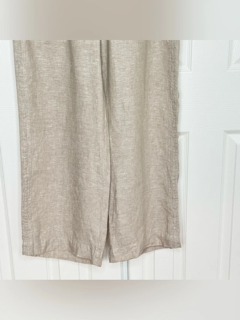 Quince 100% European Linen Wide Leg Pants Size L Flax